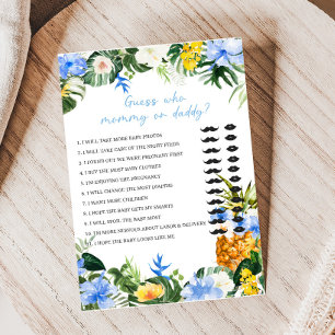 Aloha Pineapple Baby Shower Guess Who Game