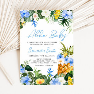 Aloha Pineapple Baby Shower Invitation