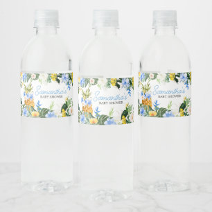 Aloha Pineapple Baby Shower Water Bottle Label