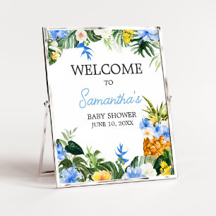 Aloha Pineapple Baby Shower Welcome Sign