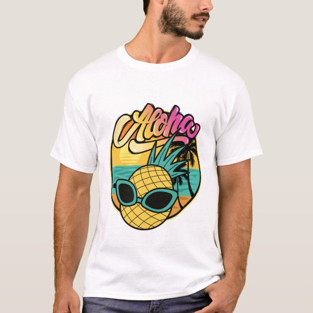 Aloha Pineapple Beach T-Shirt (Front)