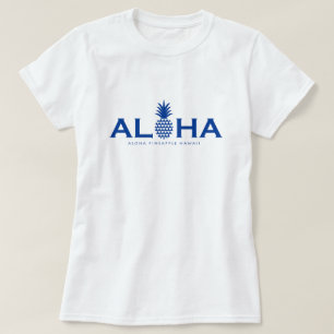 aloha Pineapple Blue Logo (heart) T-Shirt