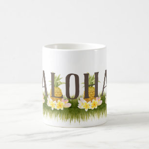 Aloha Pineapple Border Coffee Mug