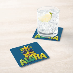 Aloha Pineapple Collection Teal Coaster