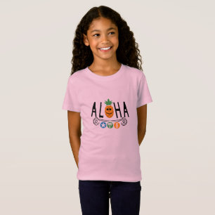 Aloha Pineapple Design - Girls' Fine Jersey T-Shir T-Shirt