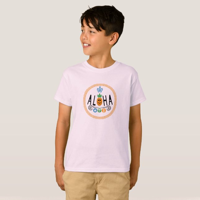 Aloha Pineapple Design - Kids' Basic T-Shirt (Front Full)
