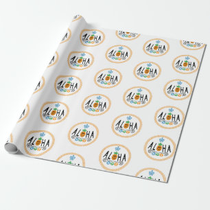 Aloha Pineapple Design - Matte Wrapping Paper