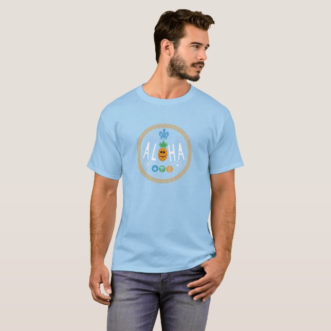 Aloha Pineapple Design - Men's Basic T-Shirt (Front Full)