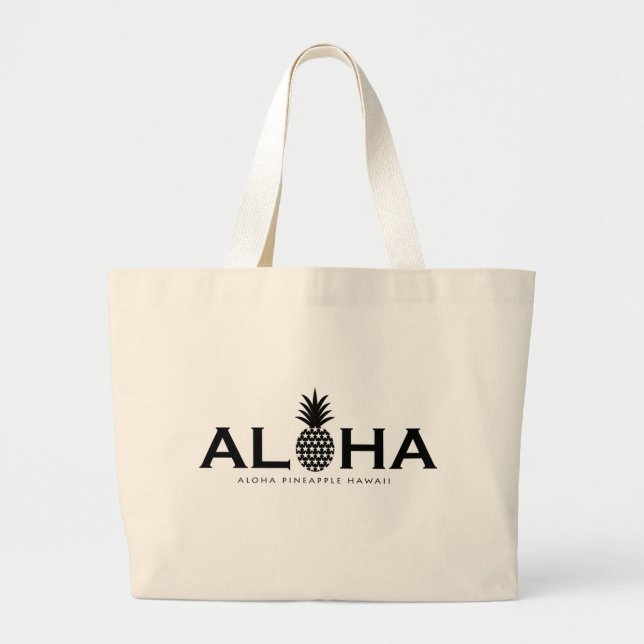ALOHA PINEAPPLE HAWAII LARGE TOTE BAG (Front)