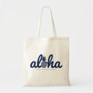 Aloha pineapple Logo Navy color Tote Bag