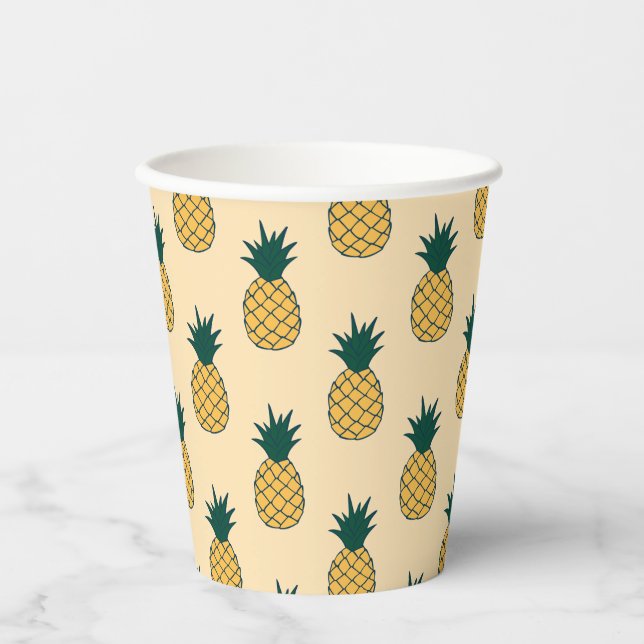 Aloha Pineapple Paper Cups (Front)