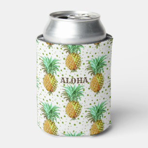 Aloha Pineapple Pattern Can Cooler
