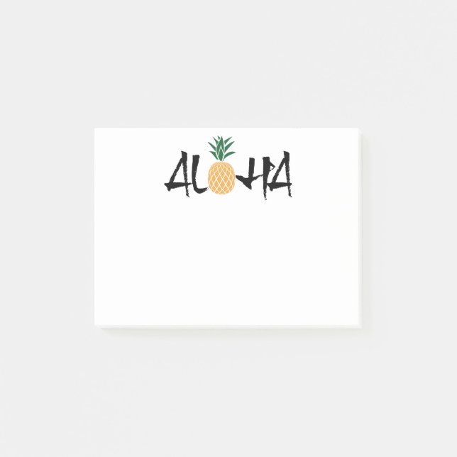 Aloha Pineapple Post-it Post-it Notes (Front)