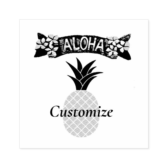 Aloha Pineapple Thunder_Cove Rubber Stamp (Imprint)