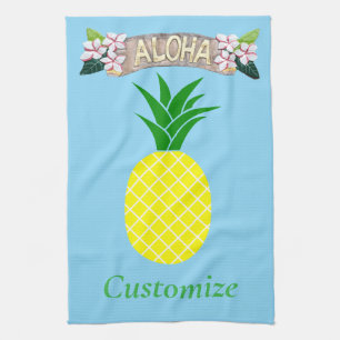Aloha Pineapple Thunder_Cove Tea Towel