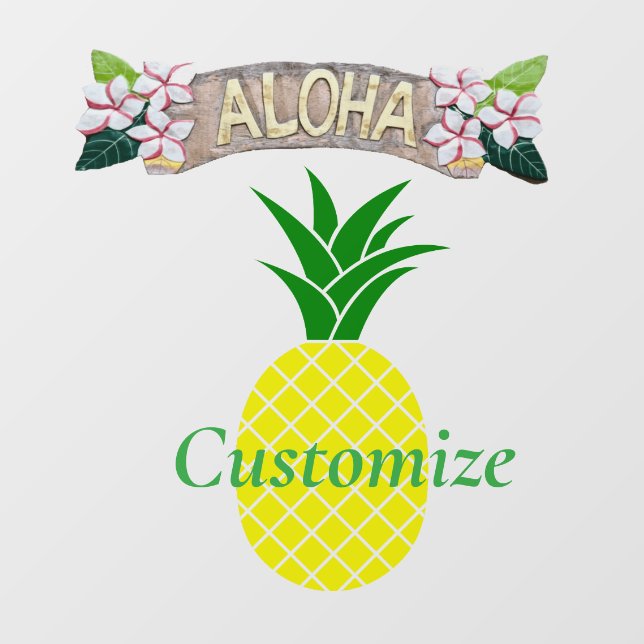 Aloha Pineapple Thunder_Cove Window Cling (Sheet)