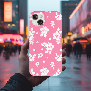 Aloha Pink Classic Hawaiian Seamless Pattern iPhone 13 Case