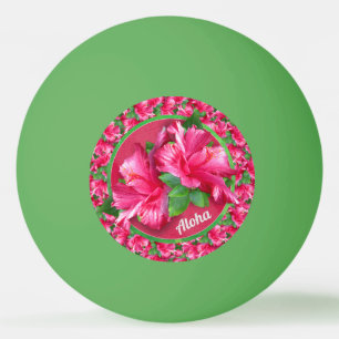 Aloha Pink Hibiscus Ping Pong Ball