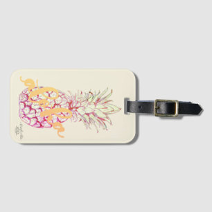 Aloha Pink Pineapple Bag Tag