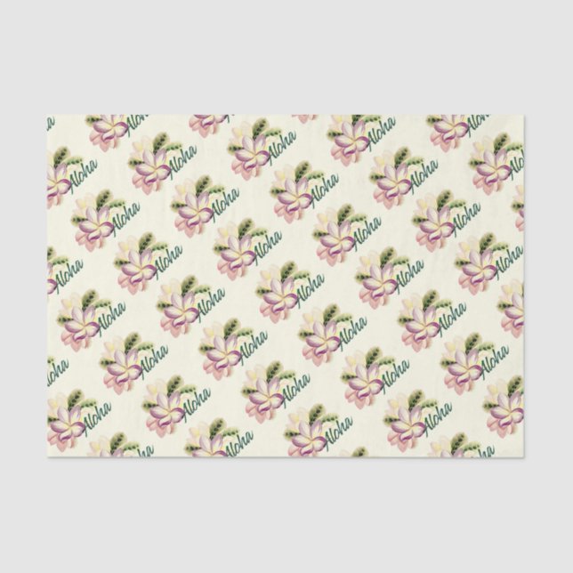 Aloha Plumeria Tissue Paper (Front)