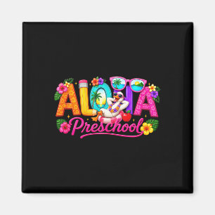 Aloha preschool tropical floral silly goose back magnet