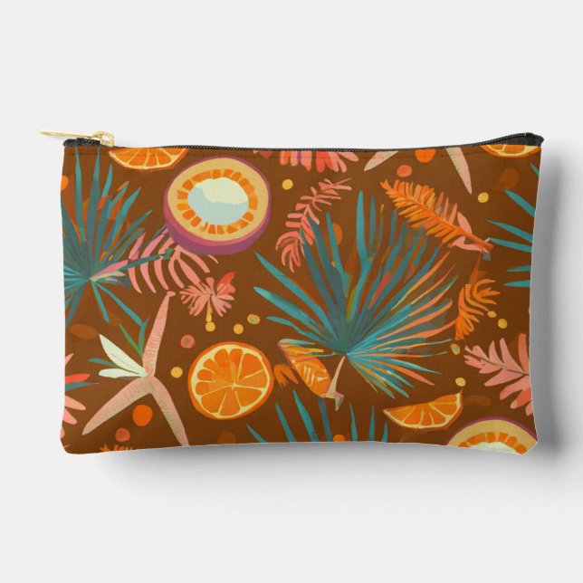Aloha print pattern accessory pouch (Front)