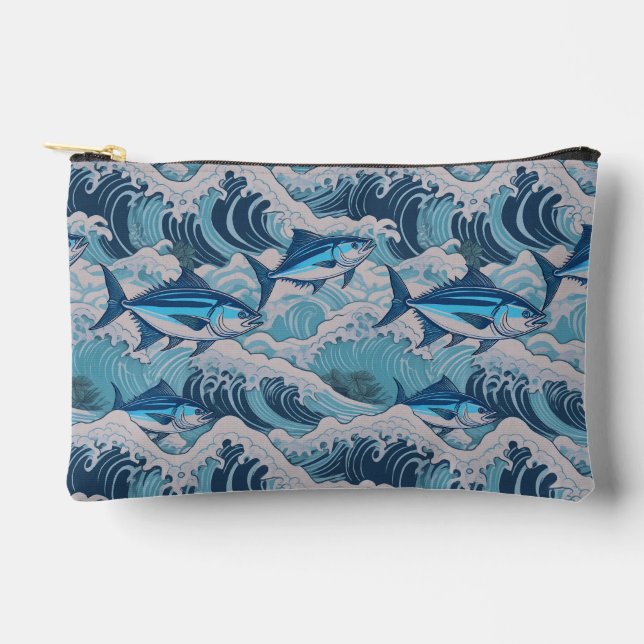 Aloha print pattern accessory pouch (Front)