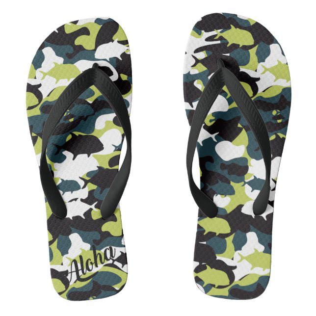 Aloha print slippers - flip flops (Footbed)