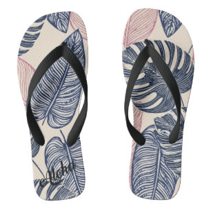 Aloha print slippers - flip flops