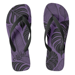 Aloha print slippers - flip flops
