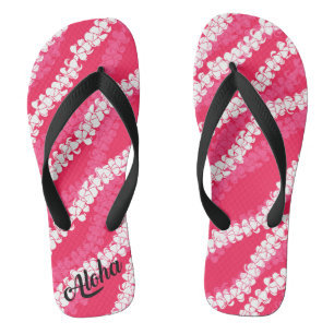 Aloha print slippers - flip flops