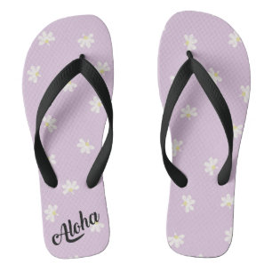 Aloha print slippers - flip flops