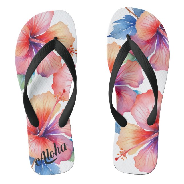 Aloha print slippers - flip flops (Footbed)