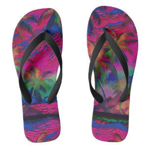 Aloha print slippers - flip flops