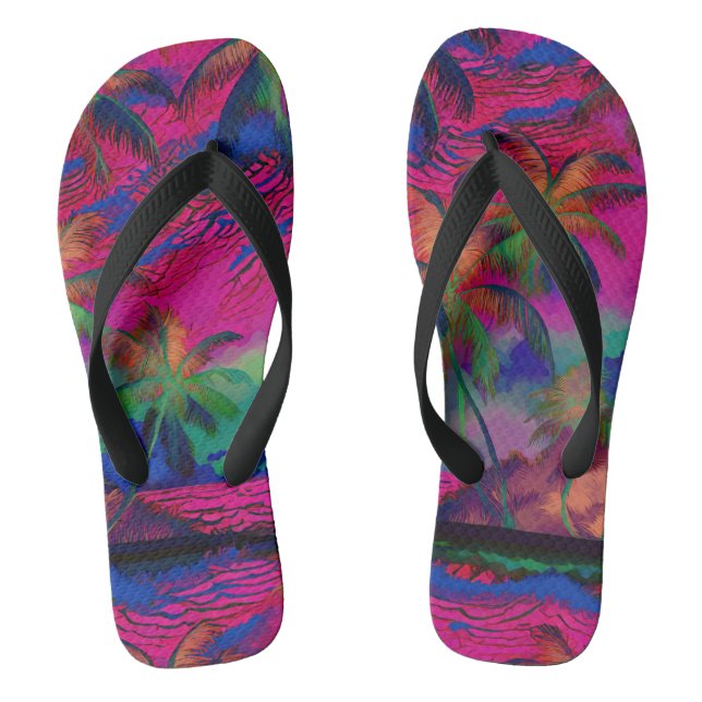 Aloha print slippers - flip flops (Footbed)