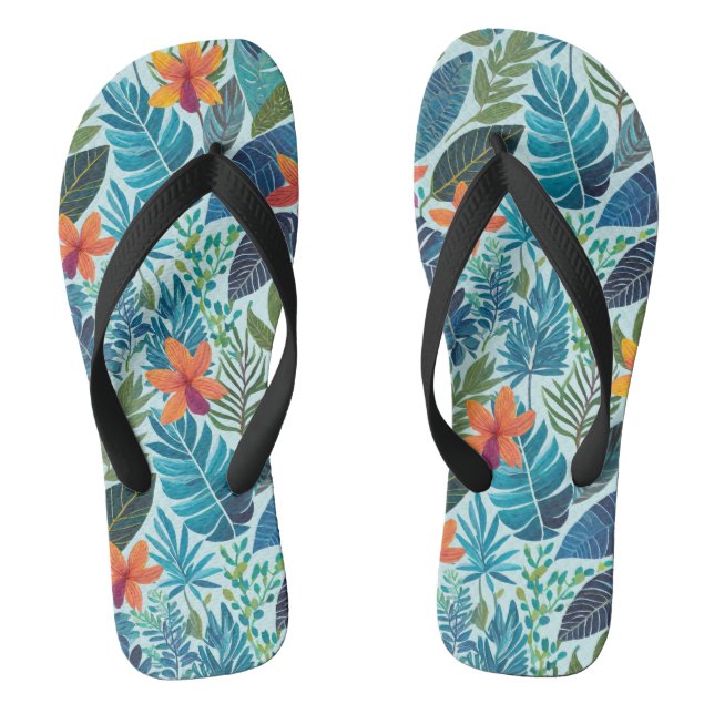 Aloha print slippers - flip flops (Footbed)