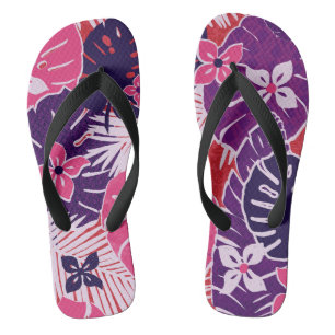Aloha print slippers - flip flops