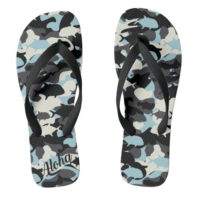 Aloha print slippers - flip flops (Footbed)