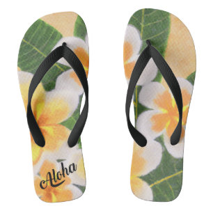 Aloha print slippers - flip flops