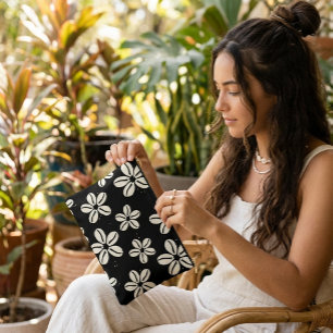 Aloha print tropical cowrie shell accessory pouch