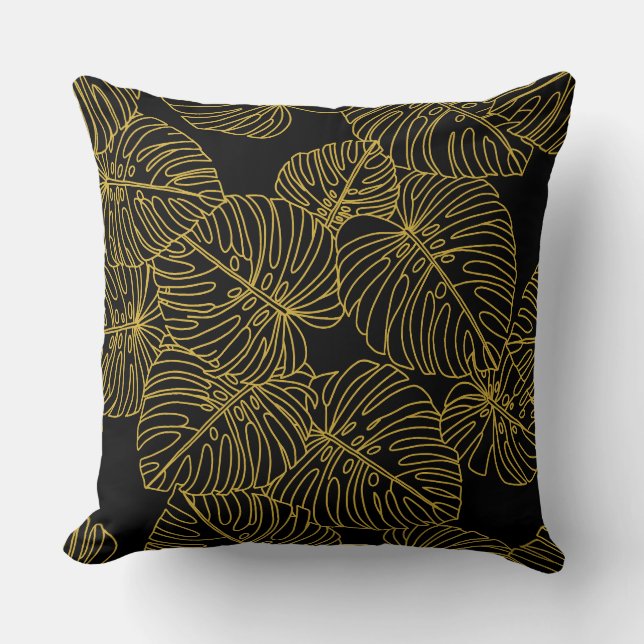 Aloha print Tropical throw pillow (Front)