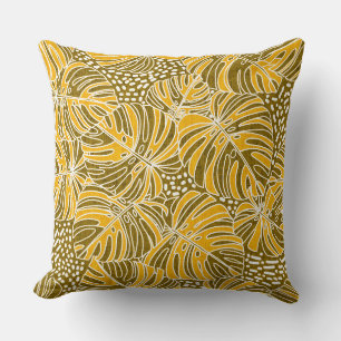 Aloha print Tropical throw pillow
