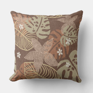 Aloha print Tropical throw pillow
