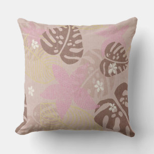Aloha print Tropical throw pillow