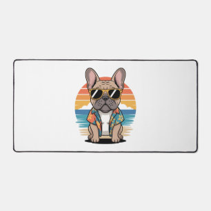 Aloha Pup – Cool French Bulldog Beach Vibes Desk Mat