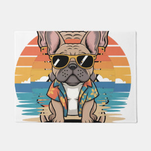 Aloha Pup Cool French Bulldog Beach Vibes Doormat