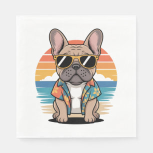 Aloha Pup – Cool French Bulldog Beach Vibes Napkin