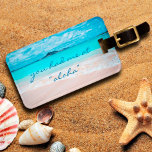 “Aloha” Quote Turquoise Ocean & Sandy Beach Photo Luggage Tag<br><div class="desc">“You had me at 'aloha’.” Remind yourself of the fresh salt smell of the ocean air whenever you use this stunning, vibrantly-coloured photo luggage tag. Exhale and explore the solitude of an empty Hawaiian beach. Makes a great housewarming gift! You can easily personalise this luggage tag plus I also offer...</div>