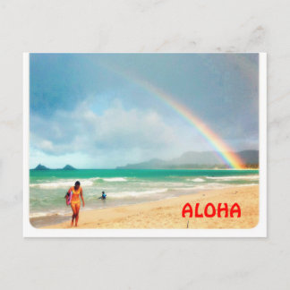 Aloha Rainbow Postcard