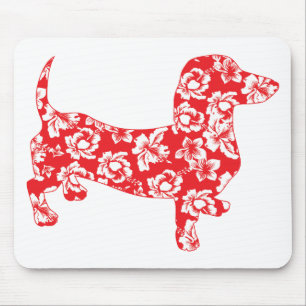 Aloha Red Doxies Mouse Mat
